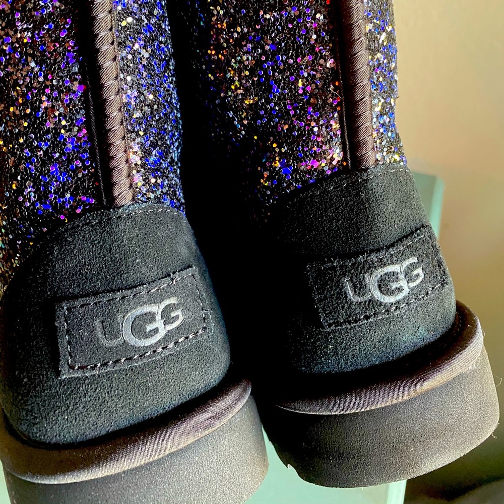 Brand New UGGs! Black with glitter size 10